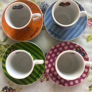 Romero Britto Heart Espresso Cup & Saucer Set